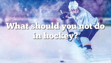 What should you not do in hockey?