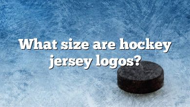 What size are hockey jersey logos?