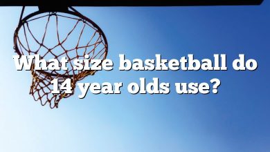 What size basketball do 14 year olds use?