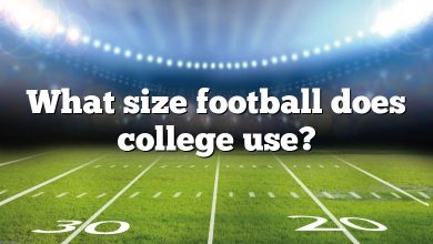 What size football does college use?