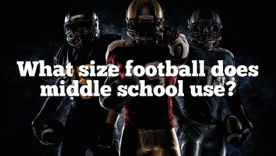 What size football does middle school use?