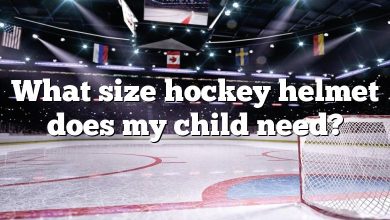 What size hockey helmet does my child need?