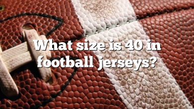 What size is 40 in football jerseys?