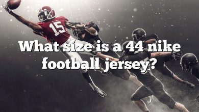 What size is a 44 nike football jersey?