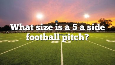 What size is a 5 a side football pitch?