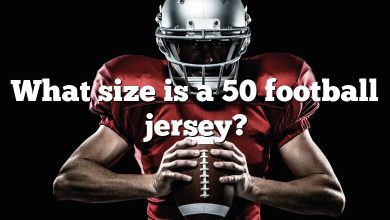 What size is a 50 football jersey?