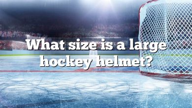 What size is a large hockey helmet?