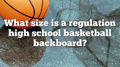 What size is a regulation high school basketball backboard?