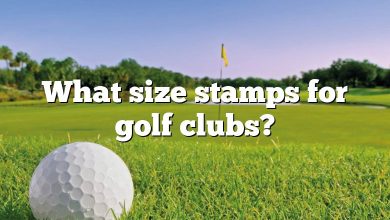 What size stamps for golf clubs?