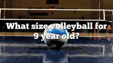 What size volleyball for 9 year old?