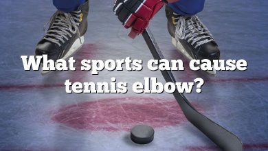 What sports can cause tennis elbow?