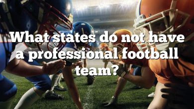 What states do not have a professional football team?