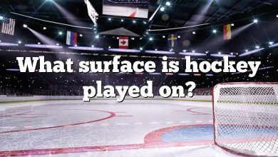 What surface is hockey played on?