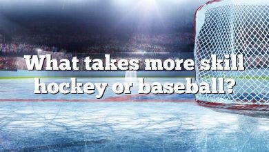 What takes more skill hockey or baseball?