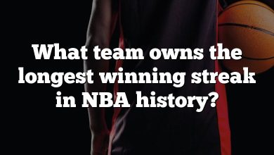 What team owns the longest winning streak in NBA history?