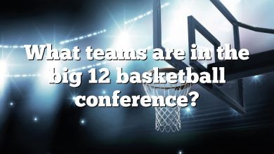 What teams are in the big 12 basketball conference?