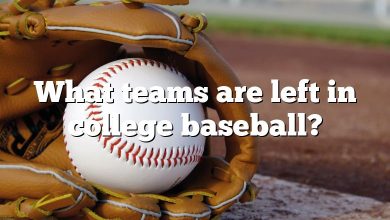 What teams are left in college baseball?