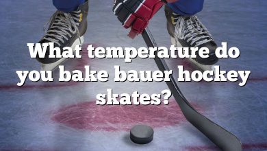 What temperature do you bake bauer hockey skates?