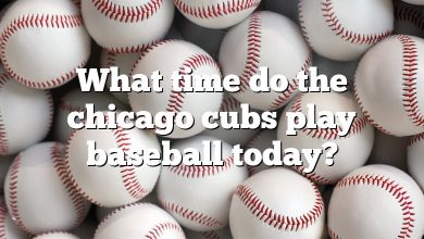 What time do the chicago cubs play baseball today?