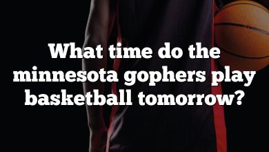 What time do the minnesota gophers play basketball tomorrow?