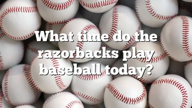 What time do the razorbacks play baseball today?