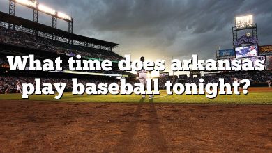 What time does arkansas play baseball tonight?