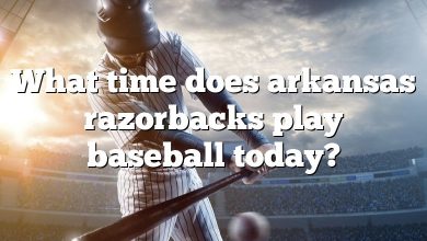 What time does arkansas razorbacks play baseball today?
