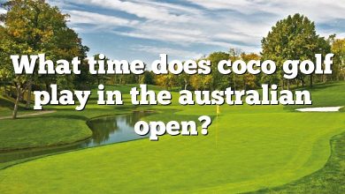 What time does coco golf play in the australian open?