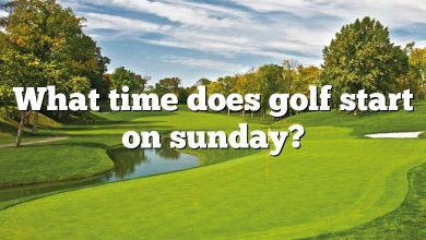 What time does golf start on sunday?