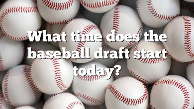 What time does the baseball draft start today?