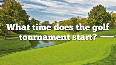 What time does the golf tournament start?