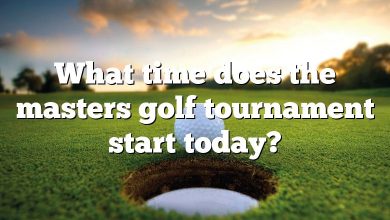 What time does the masters golf tournament start today?