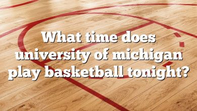 What time does university of michigan play basketball tonight?