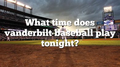 What time does vanderbilt baseball play tonight?