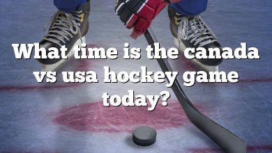 What time is the canada vs usa hockey game today?