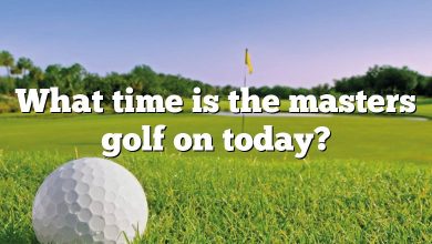 What time is the masters golf on today?