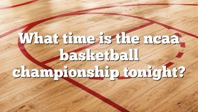 What time is the ncaa basketball championship tonight?