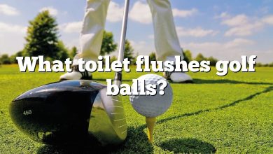 What toilet flushes golf balls?