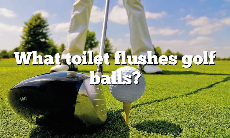 What toilet flushes golf balls?
