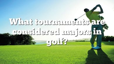 What tournaments are considered majors in golf?