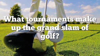 What tournaments make up the grand slam of golf?