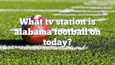 What tv station is alabama football on today?