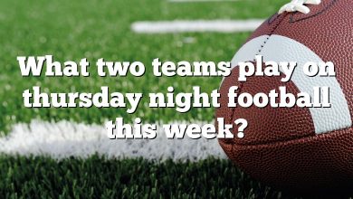 What two teams play on thursday night football this week?