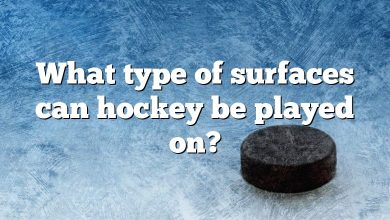 What type of surfaces can hockey be played on?