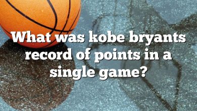 What was kobe bryants record of points in a single game?