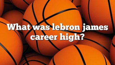 What was lebron james career high?