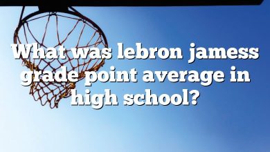 What was lebron jamess grade point average in high school?