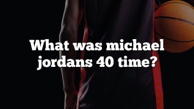 What was michael jordans 40 time?