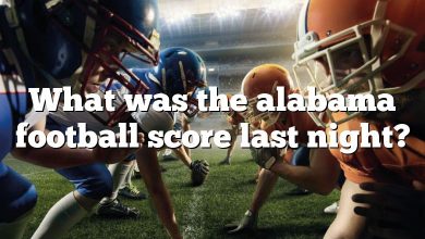 What was the alabama football score last night?