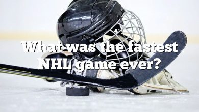 What was the fastest NHL game ever?